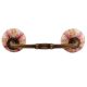 Red Leaf Flora Ceramic Bridge Handles